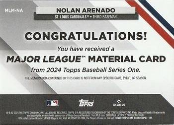 2024 Topps - Major League Material Relics #MLM-NA Nolan Arenado Back