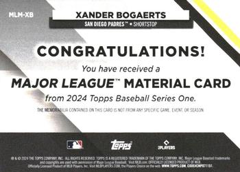 2024 Topps - Major League Material Relics #MLM-XB Xander Bogaerts Back