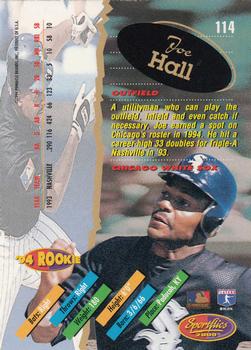 1994 Sportflics 2000 Rookie & Traded #114 Joe Hall Back