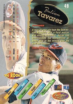 1994 Sportflics 2000 Rookie & Traded #49 Julian Tavarez Back