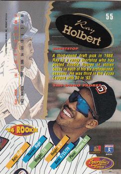 1994 Sportflics 2000 Rookie & Traded #55 Ray Holbert Back