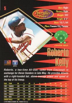 1994 Sportflics 2000 Rookie & Traded #5 Roberto Kelly Back