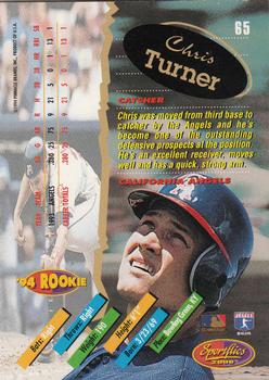 1994 Sportflics 2000 Rookie & Traded #65 Chris Turner Back