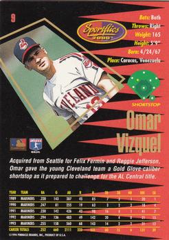 1994 Sportflics 2000 Rookie & Traded #9 Omar Vizquel Back