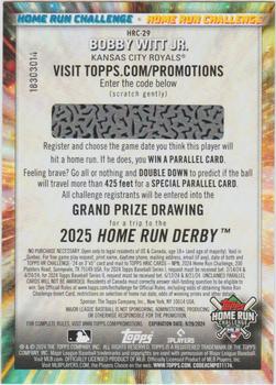 2024 Topps - Home Run Challenge #HRC-29 Bobby Witt Jr. Back