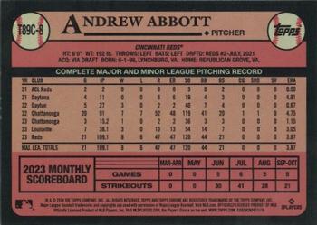 2024 Topps - 1989 Topps Baseball 35th Anniversary Chrome (Series One) #T89C-8 Andrew Abbott Back