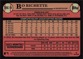 2024 Topps - 1989 Topps Baseball 35th Anniversary Chrome (Series One) #T89C-19 Bo Bichette Back