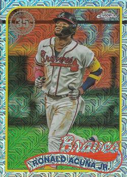 2024 Topps - 1989 Topps Baseball 35th Anniversary Chrome (Series One) #T89C-28 Ronald Acuña Jr. Front