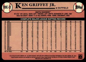 2024 Topps - 1989 Topps Baseball 35th Anniversary Chrome (Series One) #T89C-31 Ken Griffey Jr. Back