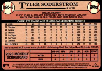 2024 Topps - 1989 Topps Baseball 35th Anniversary Chrome (Series One) #T89C-43 Tyler Soderstrom Back