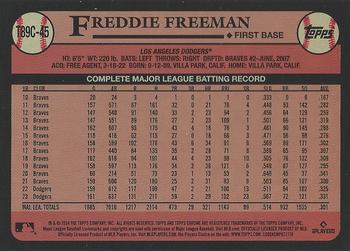 2024 Topps - 1989 Topps Baseball 35th Anniversary Chrome (Series One) #T89C-45 Freddie Freeman Back