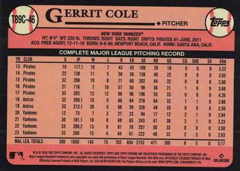 2024 Topps - 1989 Topps Baseball 35th Anniversary Chrome (Series One) #T89C-46 Gerrit Cole Back