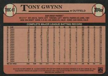 2024 Topps - 1989 Topps Baseball 35th Anniversary Chrome (Series One) #T89C-61 Tony Gwynn Back