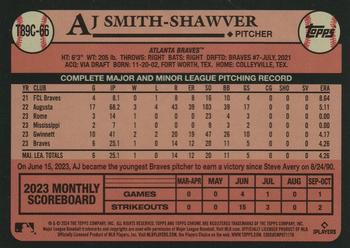 2024 Topps - 1989 Topps Baseball 35th Anniversary Chrome (Series One) #T89C-66 AJ Smith-Shawver Back