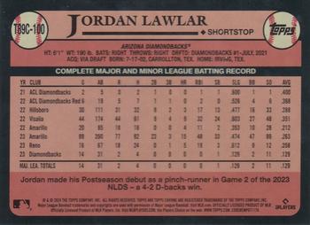 2024 Topps - 1989 Topps Baseball 35th Anniversary Chrome (Series One) #T89C-100 Jordan Lawlar Back