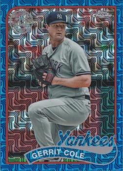 2024 Topps - 1989 Topps Baseball 35th Anniversary Chrome Blue (Series One) #T89C-46 Gerrit Cole Front