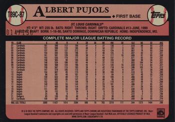 2024 Topps - 1989 Topps Baseball 35th Anniversary Chrome Blue (Series One) #T89C-87 Albert Pujols Back