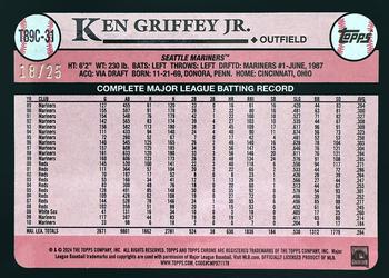 2024 Topps - 1989 Topps Baseball 35th Anniversary Chrome Orange (Series One) #T89C-31 Ken Griffey Jr. Back