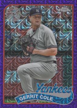 2024 Topps - 1989 Topps Baseball 35th Anniversary Chrome Purple (Series One) #T89C-46 Gerrit Cole Front