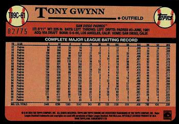 2024 Topps - 1989 Topps Baseball 35th Anniversary Chrome Purple (Series One) #T89C-61 Tony Gwynn Back