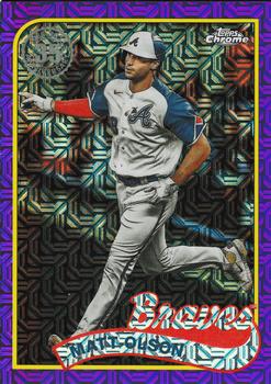 2024 Topps - 1989 Topps Baseball 35th Anniversary Chrome Purple (Series One) #T89C-72 Matt Olson Front