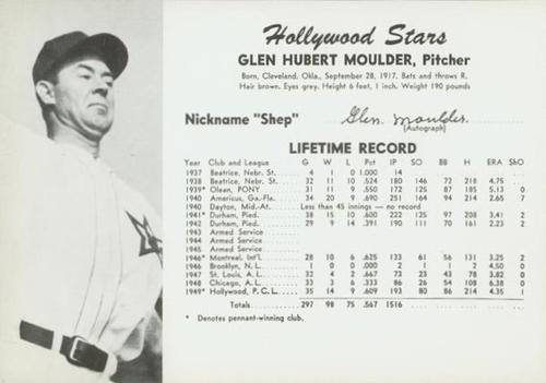 1950 Fan Pix Hollywood Stars #NNO Glen Moulder Front