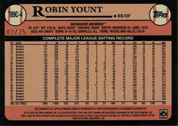 2024 Topps - 1989 Topps Baseball 35th Anniversary Chrome Autographs Orange (Series One) #T89C-4 Robin Yount Back