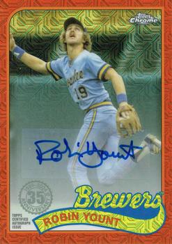 2024 Topps - 1989 Topps Baseball 35th Anniversary Chrome Autographs Orange (Series One) #T89C-4 Robin Yount Front