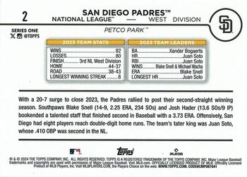 2024 Topps - Holiday #2 San Diego Padres Back