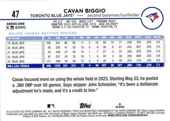 2024 Topps - Holiday #47 Cavan Biggio Back