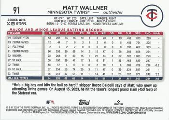 2024 Topps - Holiday #91 Matt Wallner Back