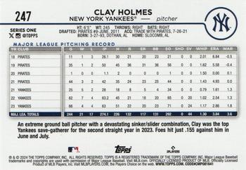 2024 Topps - Holiday #247 Clay Holmes Back