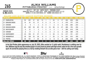 2024 Topps - Holiday #265 Alika Williams Back