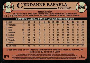 2024 Topps - 1989 Topps Baseball 35th Anniversary Chrome Autographs (Series One) #T89C-20 Ceddanne Rafaela Back