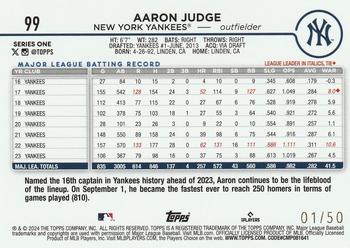 2024 Topps - Holiday Flowers #99 Aaron Judge Back