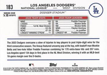 2024 Topps - Royal Blue #183 Los Angeles Dodgers Back