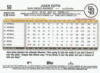 2024 Topps - Yellow #50 Juan Soto Back