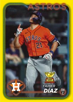 2024 Topps - Yellow #77 Yainer Díaz Front