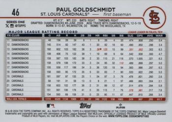 2024 Topps - Silver Crackle Foil #46 Paul Goldschmidt Back