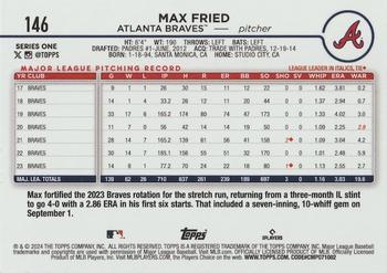 2024 Topps - Silver Crackle Foil #146 Max Fried Back