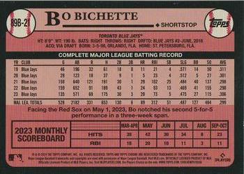 2024 Topps - 1989 Topps Baseball 35th Anniversary Foil #89B-21 Bo Bichette Back