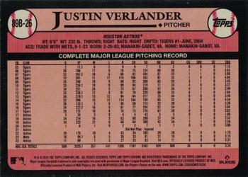 2024 Topps - 1989 Topps Baseball 35th Anniversary Foil #89B-26 Justin Verlander Back