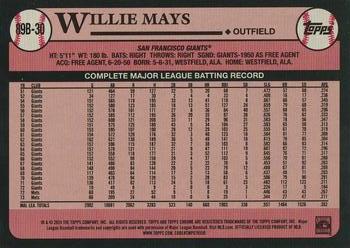 2024 Topps - 1989 Topps Baseball 35th Anniversary Foil #89B-30 Willie Mays Back