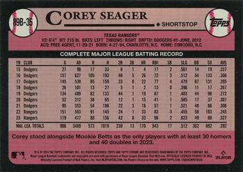 2024 Topps - 1989 Topps Baseball 35th Anniversary Foil #89B-35 Corey Seager Back