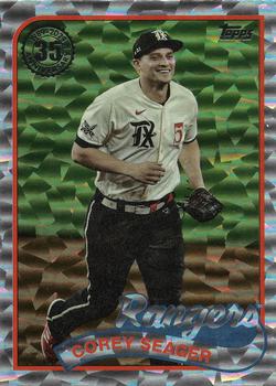 2024 Topps - 1989 Topps Baseball 35th Anniversary Foil #89B-35 Corey Seager Front