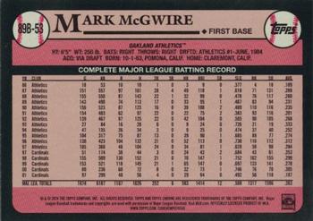 2024 Topps - 1989 Topps Baseball 35th Anniversary Foil #89B-53 Mark McGwire Back