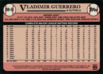 2024 Topps - 1989 Topps Baseball 35th Anniversary Foil #89B-68 Vladimir Guerrero Back