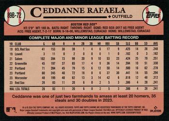 2024 Topps - 1989 Topps Baseball 35th Anniversary Foil #89B-72 Ceddanne Rafaela Back
