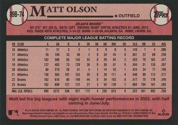 2024 Topps - 1989 Topps Baseball 35th Anniversary Foil #89B-74 Matt Olson Back