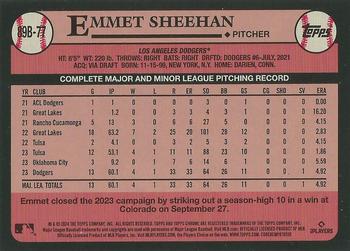 2024 Topps - 1989 Topps Baseball 35th Anniversary Foil #89B-77 Emmet Sheehan Back